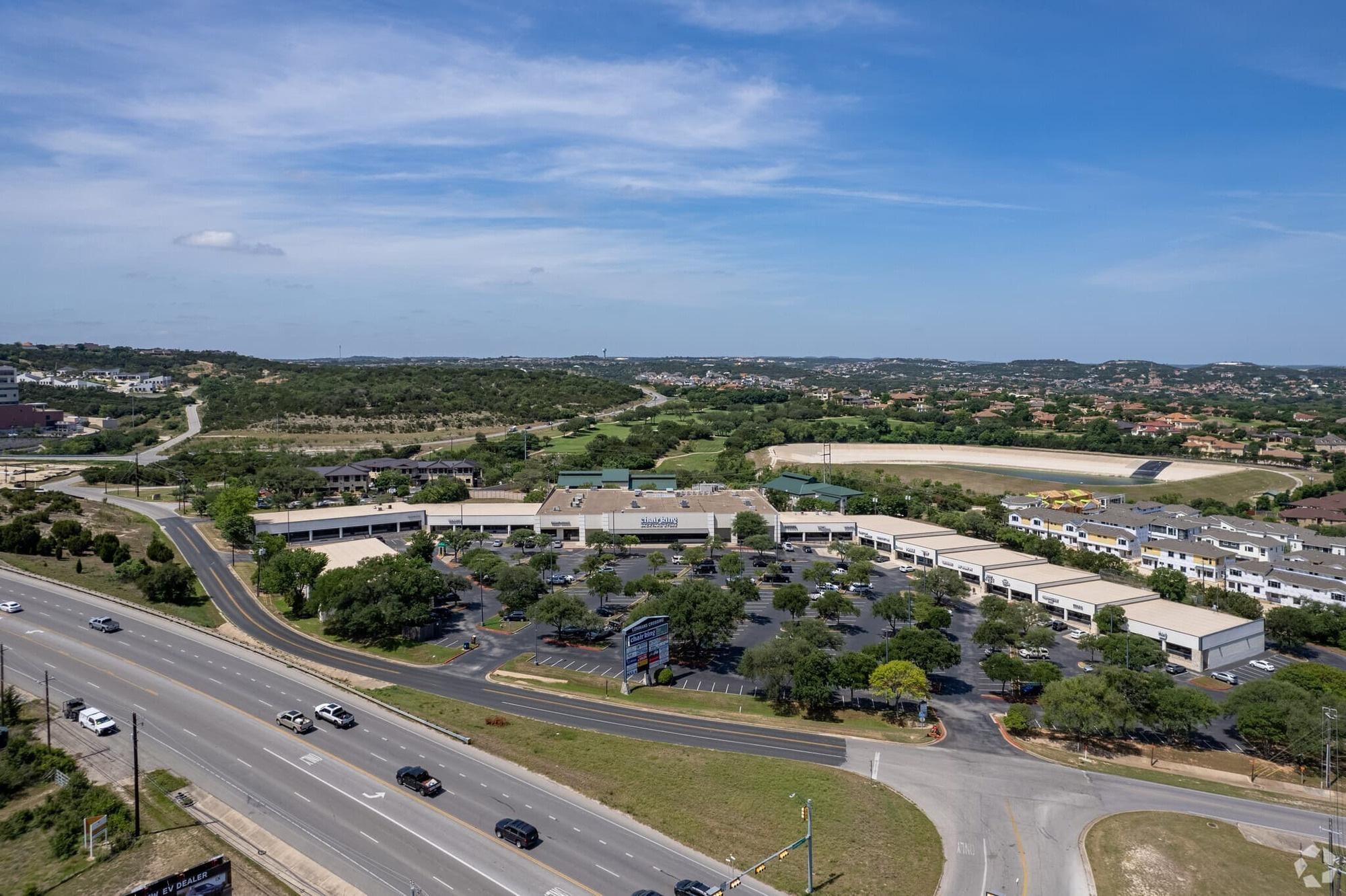 Lohmans Crossing — wide aerial